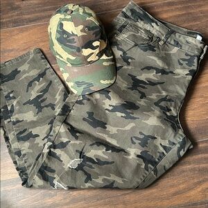 Womens Lane Bryant Camouflage Jeans